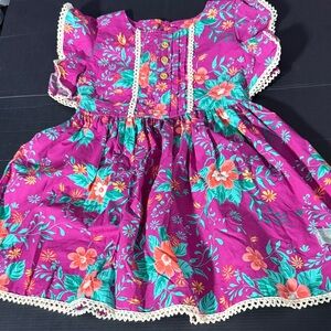 Eleanor Rose Purple and Teal Floral Dress- Size 4/5